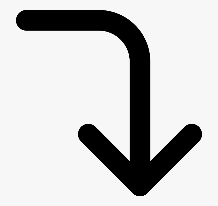 Arrow To The Right Corner, Transparent Clipart