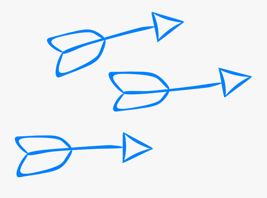 Arrows, Right, Blue, Handdrawn, Pointing, Direction - ลูก ศร เท่ ๆ, Transparent Clipart