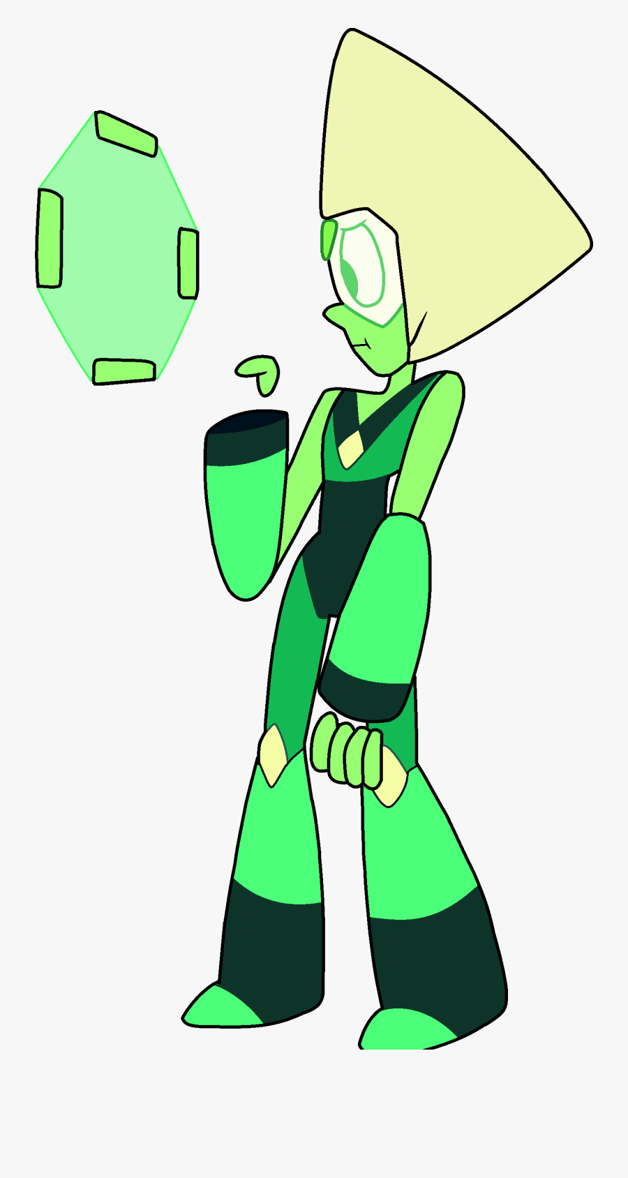 Peridot Makes A Silly Face And Looks At Her Screen - Peridot Steven Universe Limb Enhancers, Transparent Clipart
