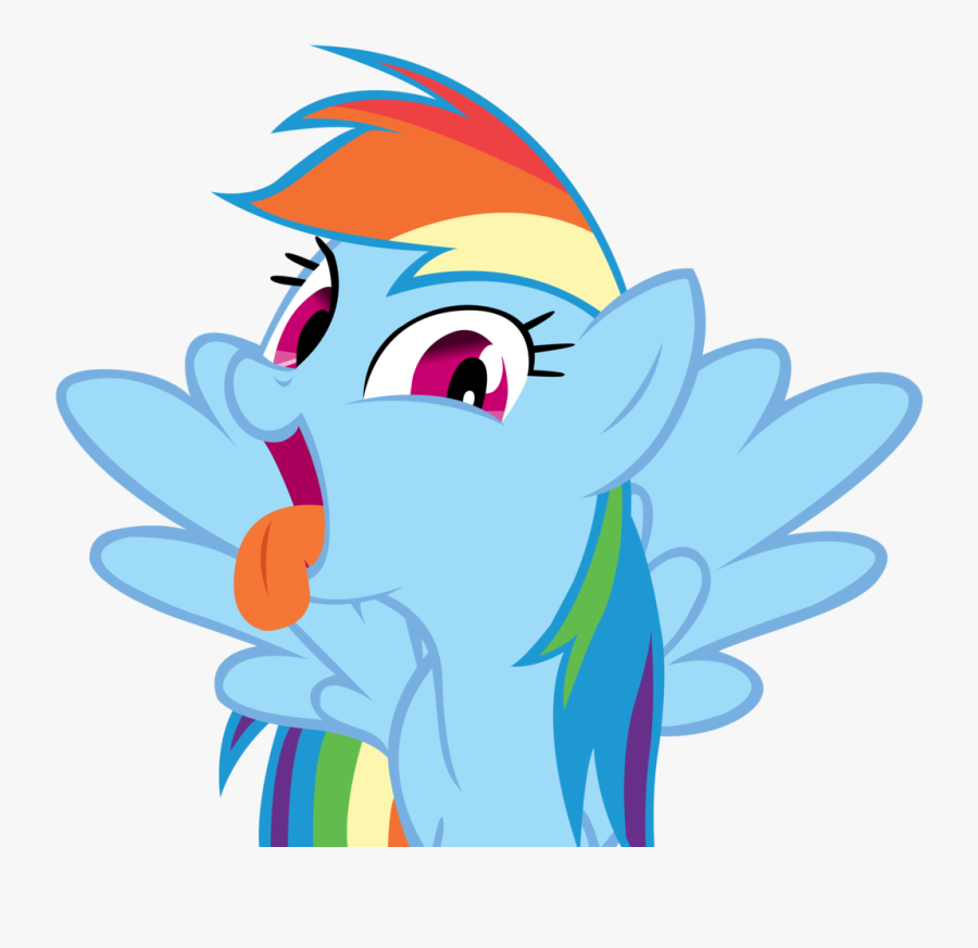 Rainbow Dash Making A Silly Face By Internetianer - Rainbow Dash Silly Gif, Transparent Clipart