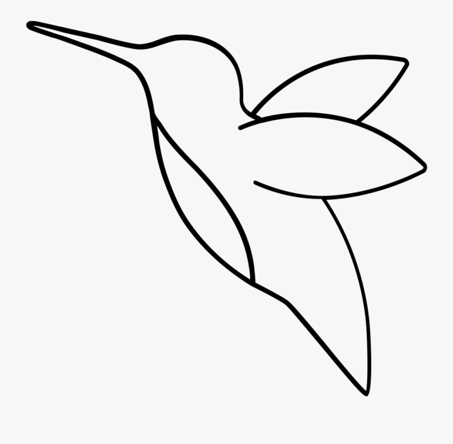 Humming - Hummingbird Beaks Black And White, Transparent Clipart