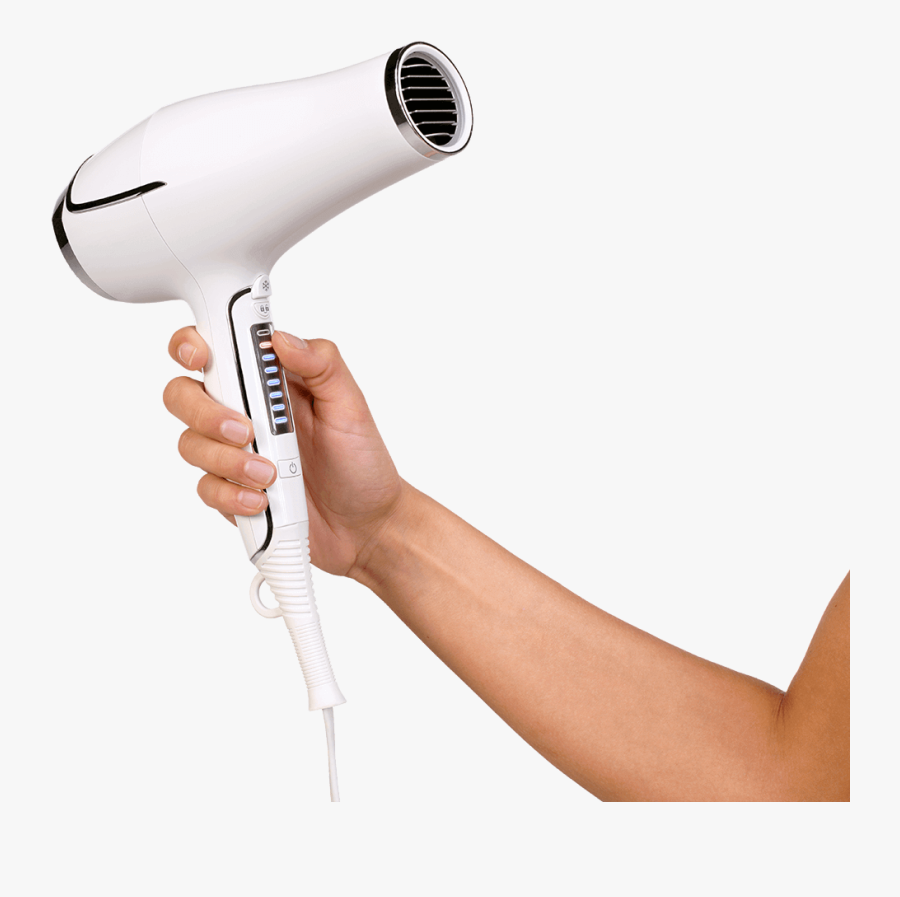 Transparent Blow Dryer Png - Hand With Hair Dryer Png, Transparent Clipart