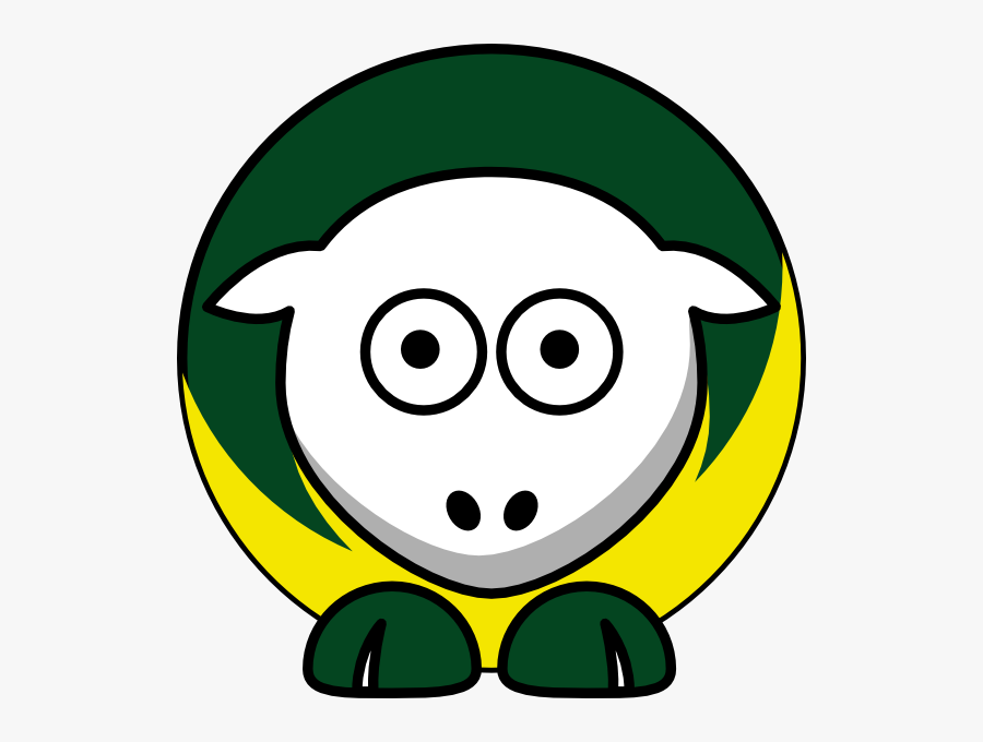 Sheep - Oregon Ducks - Team Colors - College Football - Green Bay Packers Sheep, Transparent Clipart
