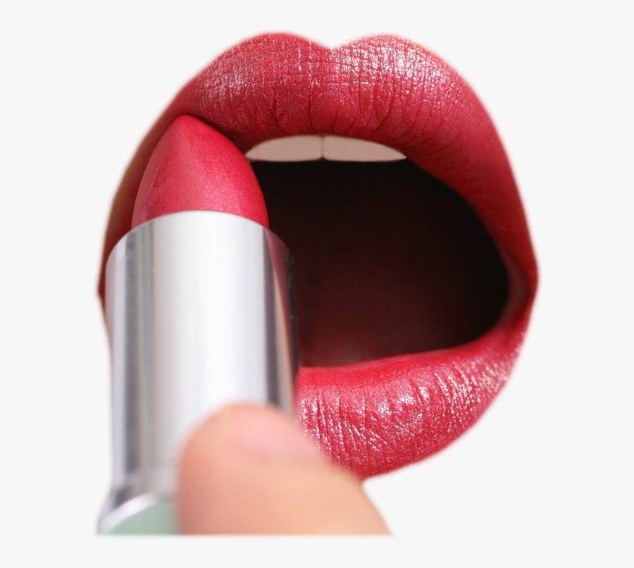 Clip Art Library Download Applying Background Beauty - Lips Putting On Lipstick, Transparent Clipart