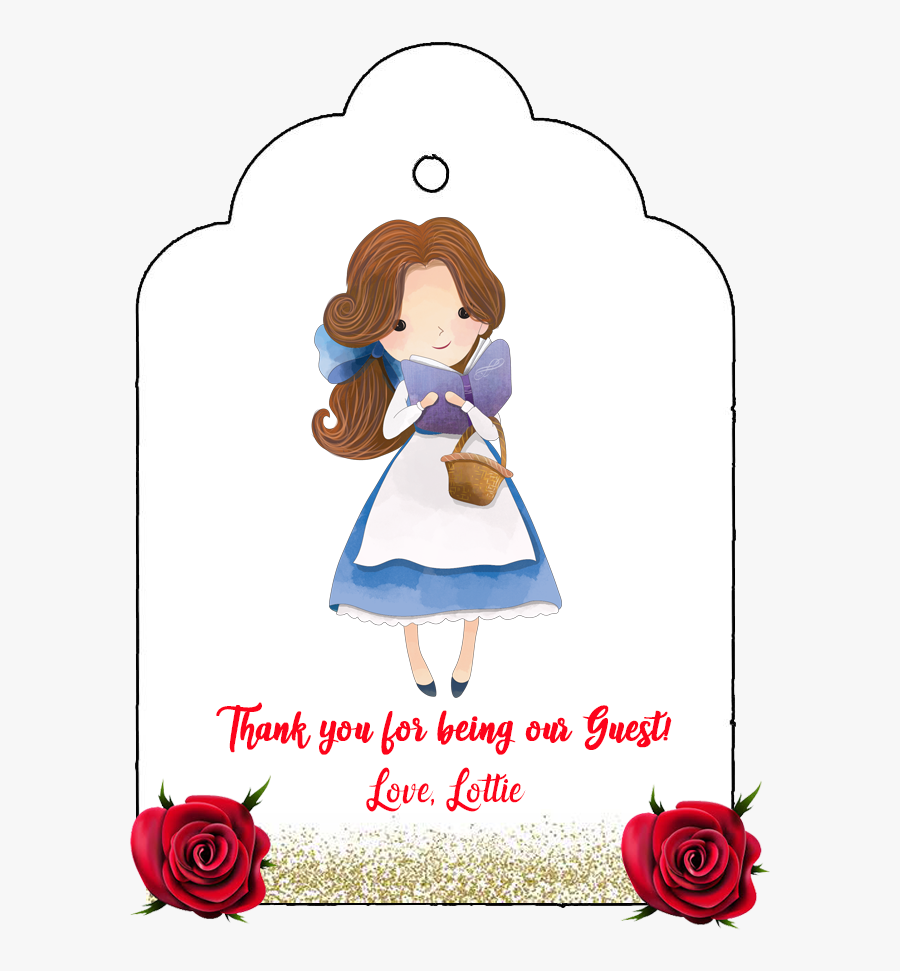 Beauty And The Beast Thank You Tag, Transparent Clipart