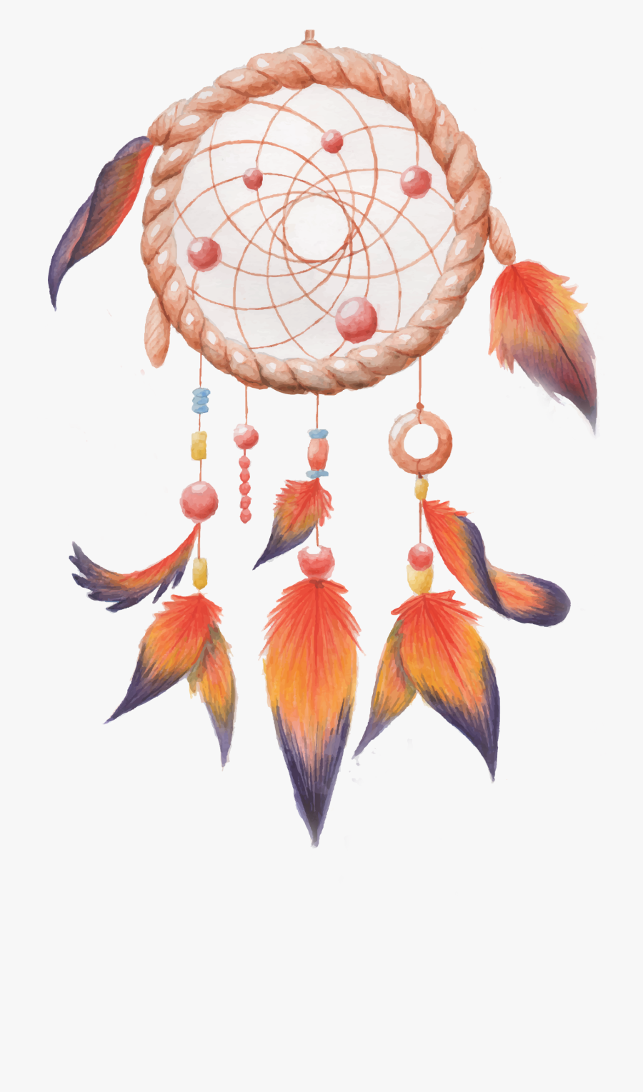 Dreamcatcher Watercolor Painting - Water Color Painting Dream Catcher, Transparent Clipart
