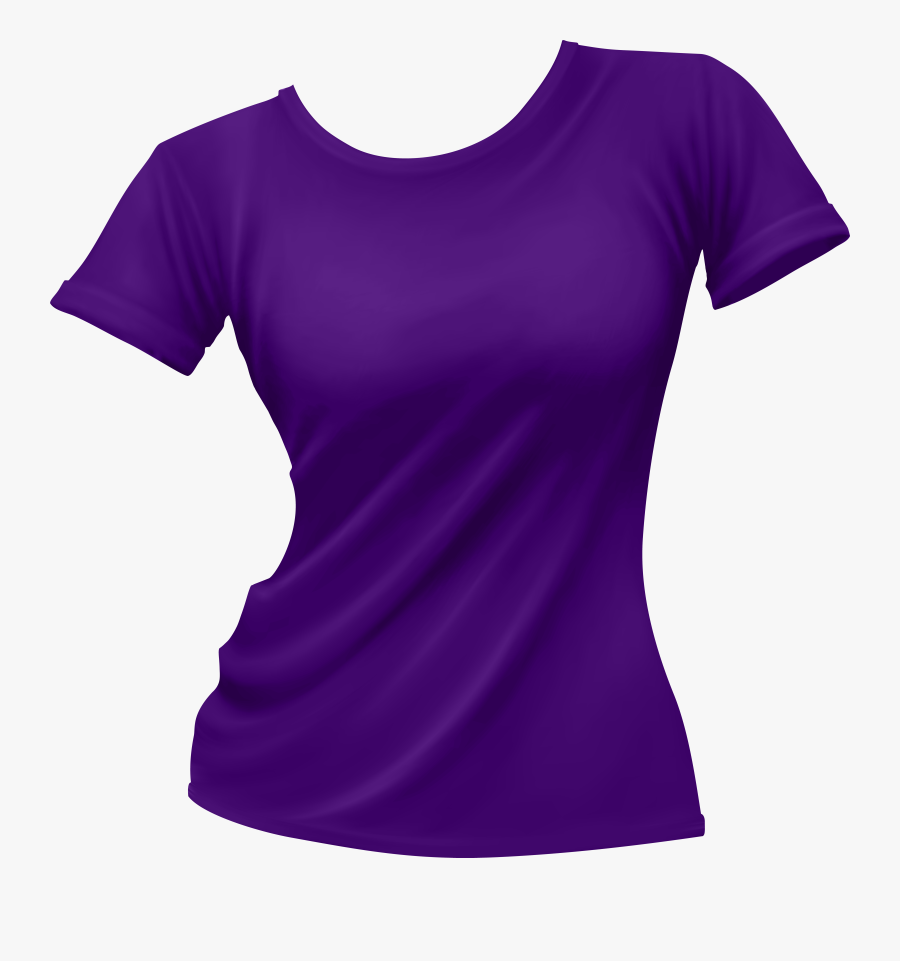 Female T Shirt Purple Png Clip Art, Transparent Clipart