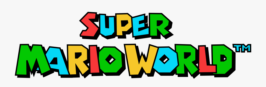 Mario World Png Picture Black And White Stock - Super Mario World Snes Logo, Transparent Clipart