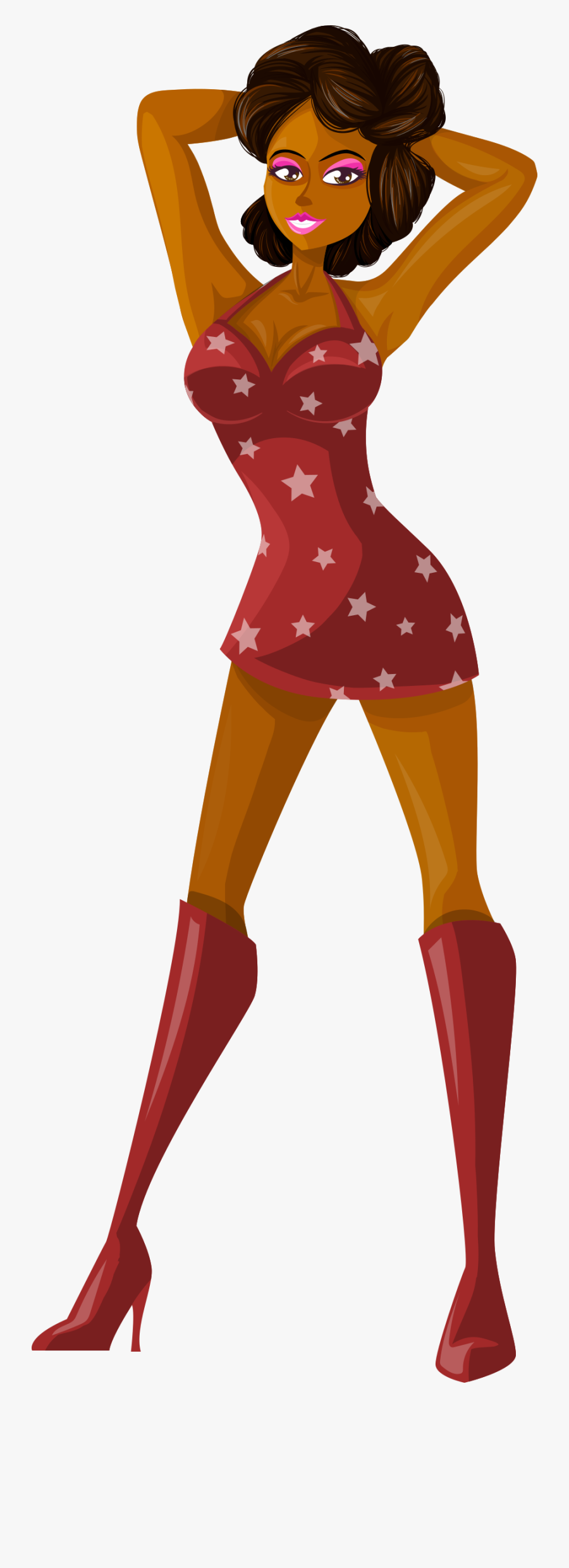 Young Lady 2 - Roupa Cor De Rosa, Transparent Clipart