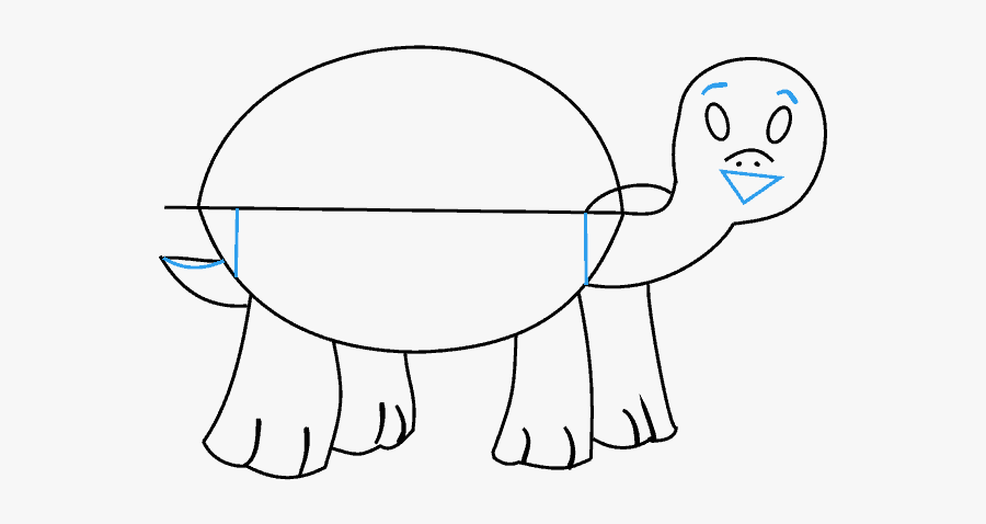 How To Draw Turtle - Cartoon, Transparent Clipart