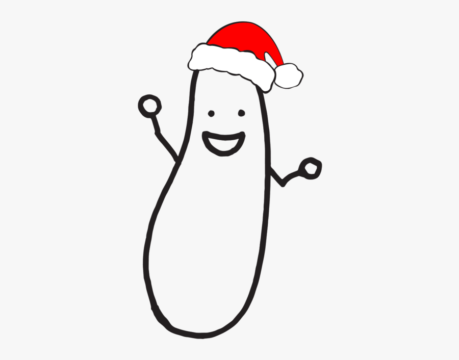 Image Of The Design Pickle Pickle Logo With A Santa - Cartoon, Transparent Clipart