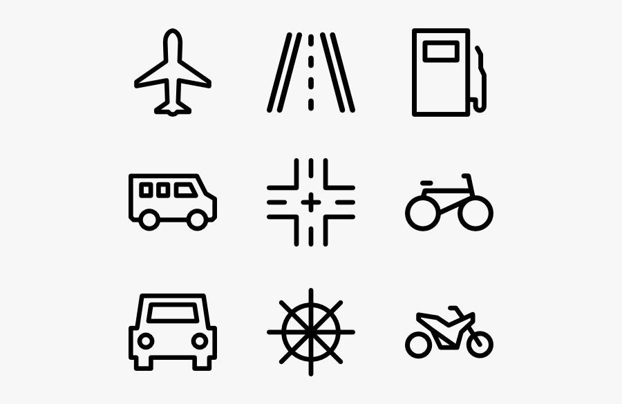 Poi Road Outline - Design Vector Icon, Transparent Clipart