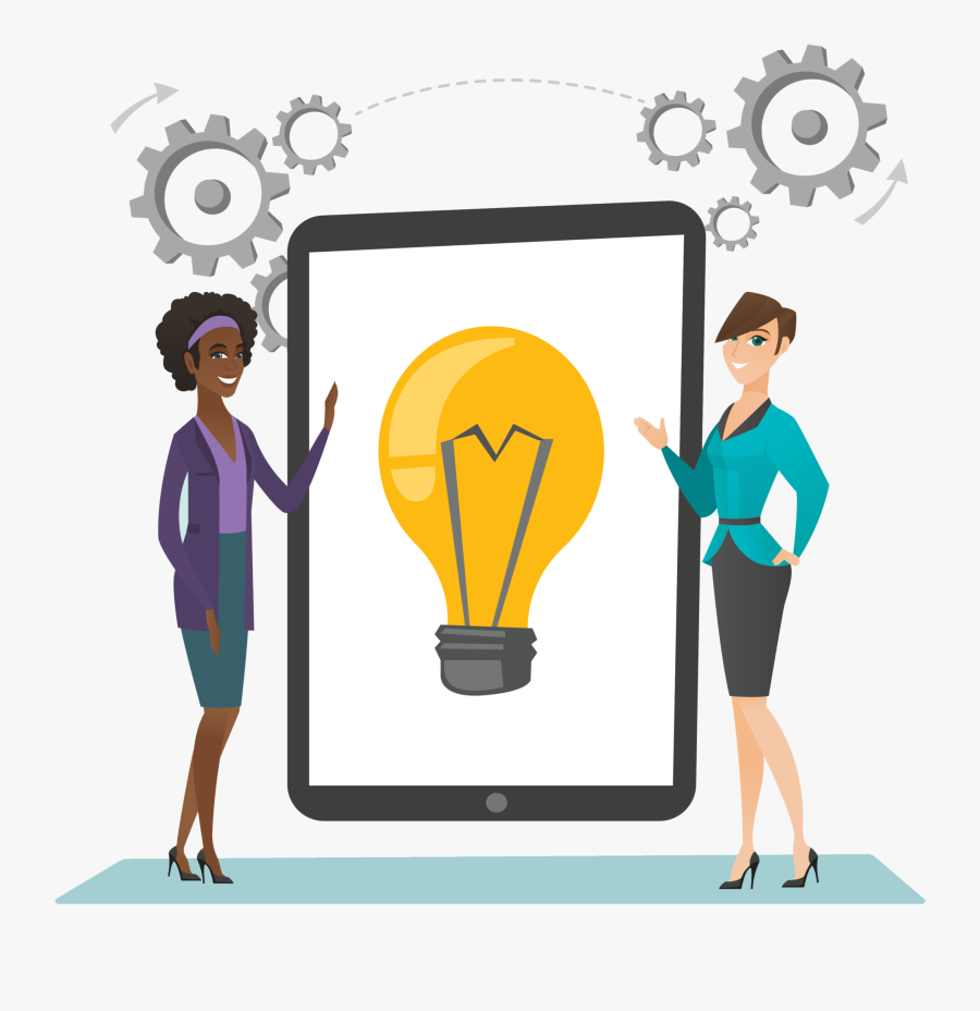 Join Women In Security Mentors - Brainstorming Session Vector, Transparent Clipart