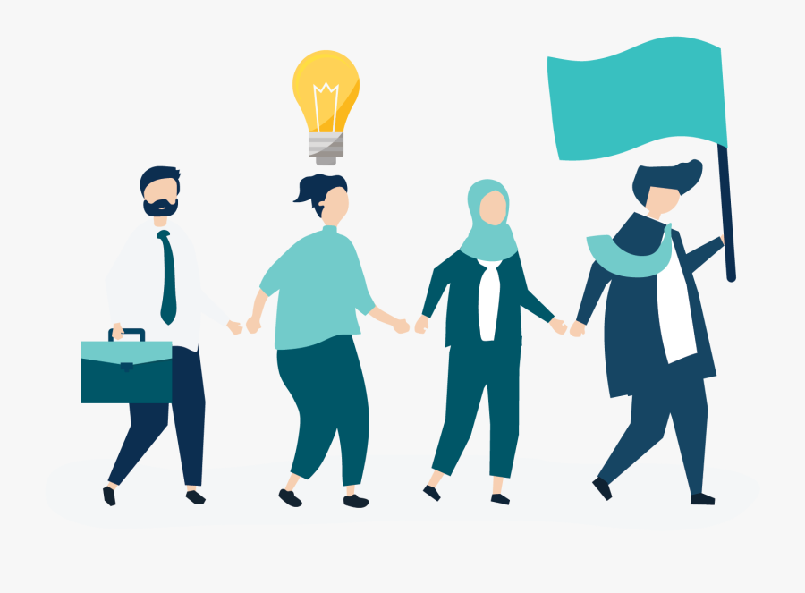 Clipart Picture Of 1 Leader To 10 People, Transparent Clipart