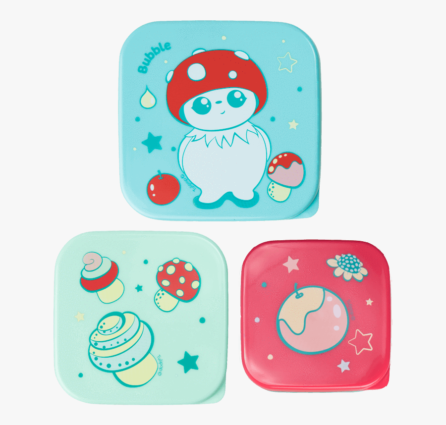 Bubble Lunch Box Set Front - Illustration, Transparent Clipart