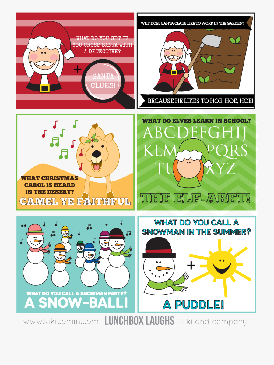 Free Printable Christmas Lunch Notes, Transparent Clipart