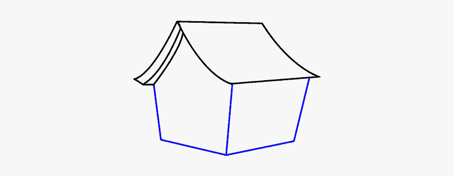 How To Draw Cartoon House - Roof, Transparent Clipart
