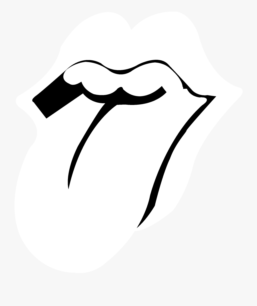 Rolling Stones Logo Black And White Clipart , Png Download - Rolling Stones, Transparent Clipart