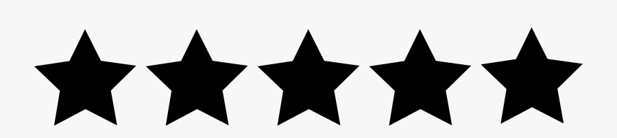 Red Stars In A Line, Transparent Clipart