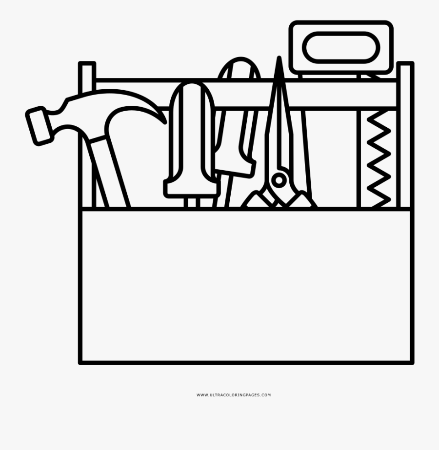 Toolbox Coloring Page - Computer Screen Design Icon, Transparent Clipart