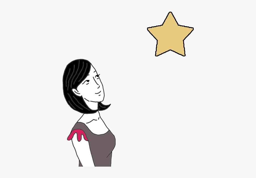 Star - Dreaming Star Drawing, Transparent Clipart