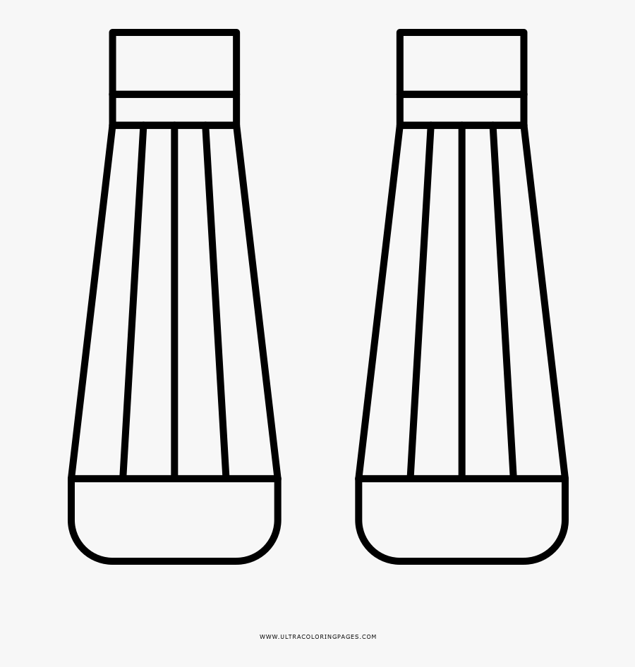 Salt And Pepper Shakers Coloring Page - Line Art, Transparent Clipart