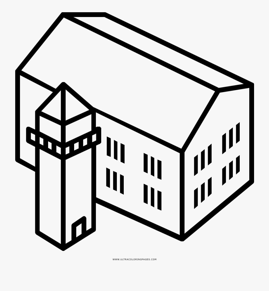 Prison Coloring Page - Preposition Of Place Flashcards, Transparent Clipart