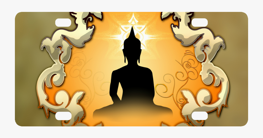 Buddha Classic License Plate - Cartoon, Transparent Clipart