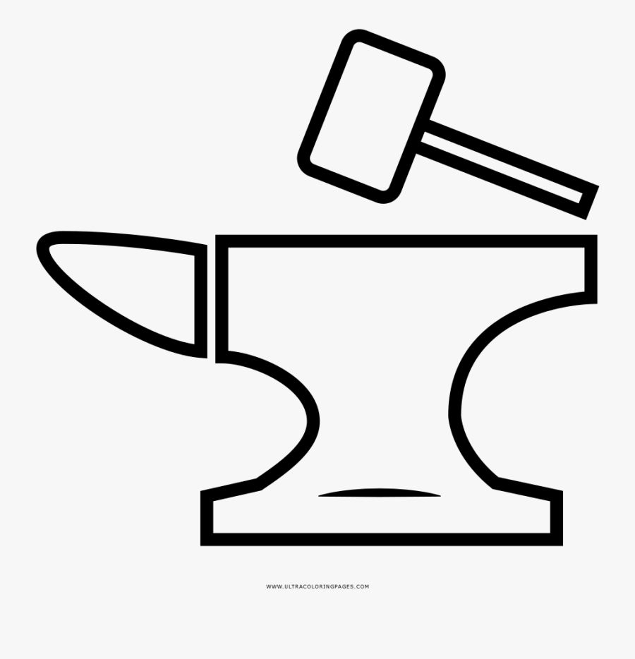 Anvil Coloring Page, Transparent Clipart