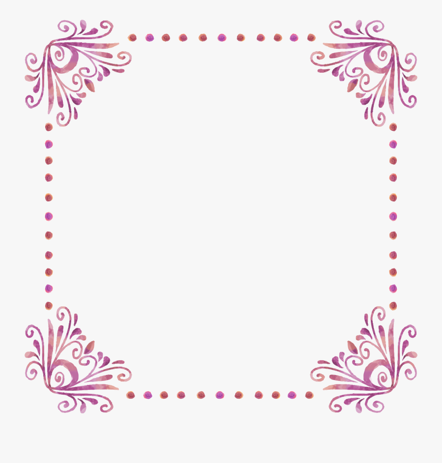 Picture Frame Image File Formats - Border Fancy Pink, Transparent Clipart