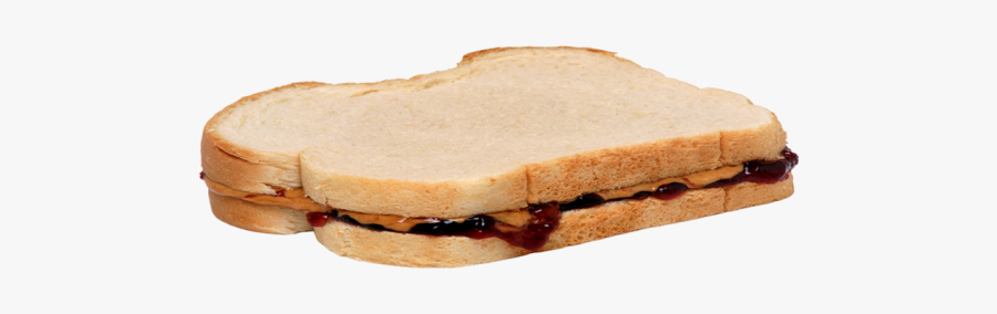 A Peanut Butter And Jelly Sandwich%2c A Common Lunch - Peanut Butter And Jelly Sandwich Transparent, Transparent Clipart