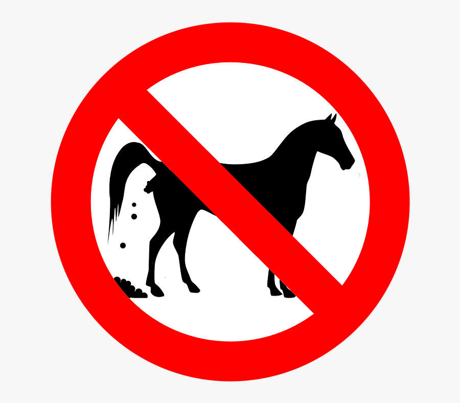 Horse, Ban, Feces, Summer Vacation, Shit, Forbidden - Vector Graphics, Transparent Clipart