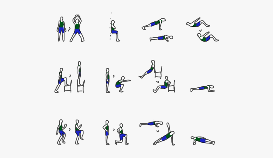7 Minute Workout Png, Transparent Clipart