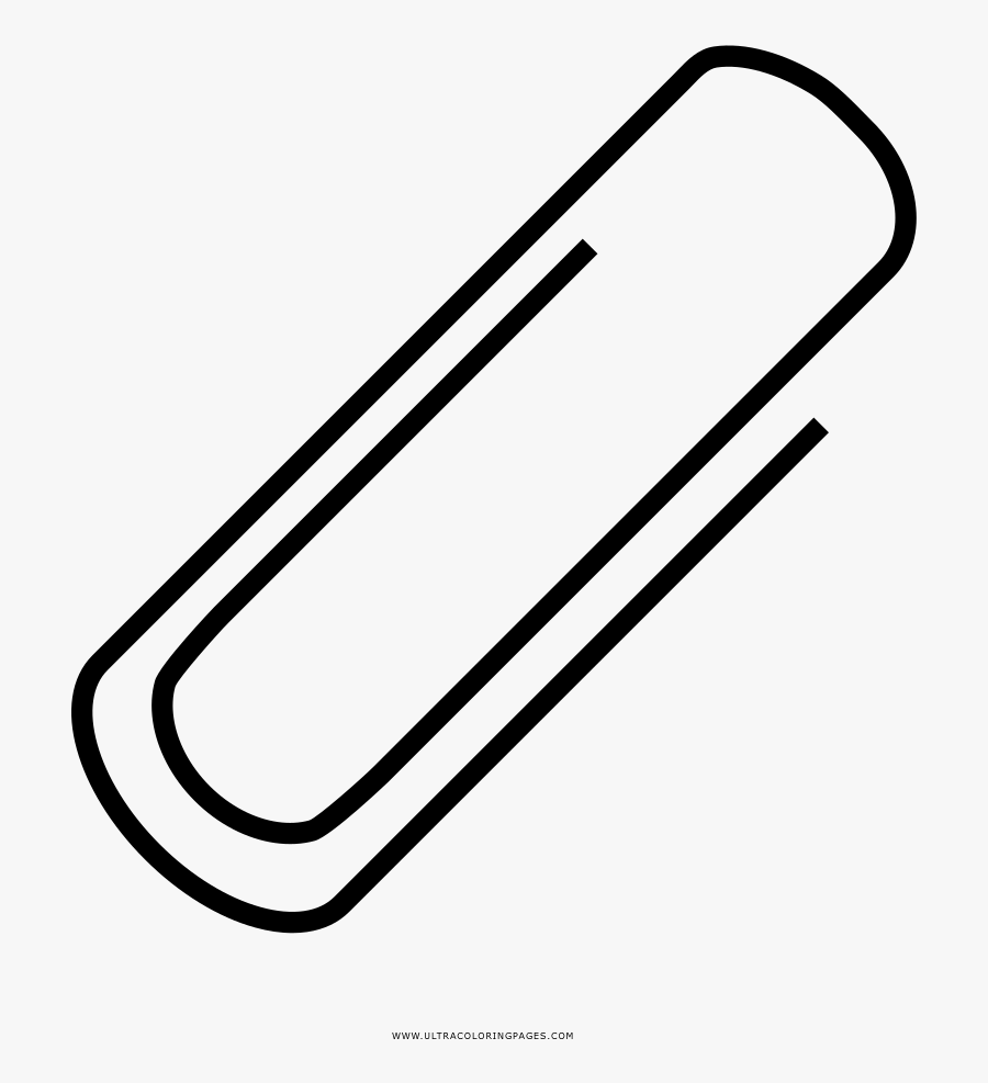 Paper Clip Coloring Page - Paper Clip Coloring Pages, Transparent Clipart