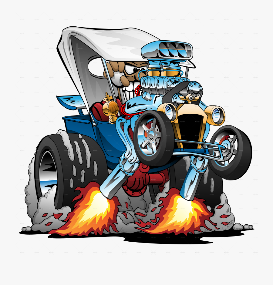 Hot Rod Cartoon T Shirt, Transparent Clipart