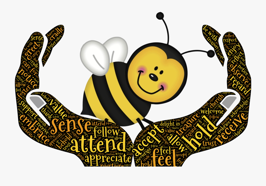 A Pair Of Hands Cupped Holding A Cartoon Bee - Yellow Thank You Banana Transparent Png, Transparent Clipart