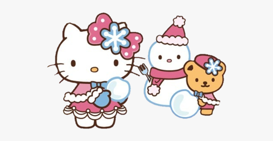 #hellokitty #kawaii #merrychristmas #snowday - Hello Kitty Puzzle Party Psp, Transparent Clipart