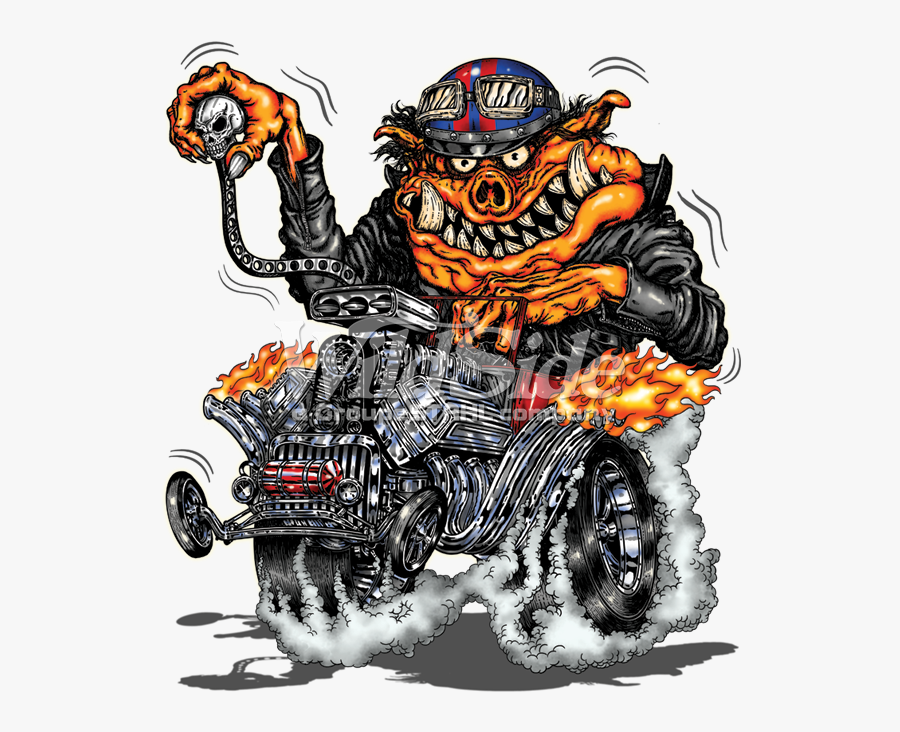Hot Rod Monster T Shirt, Transparent Clipart