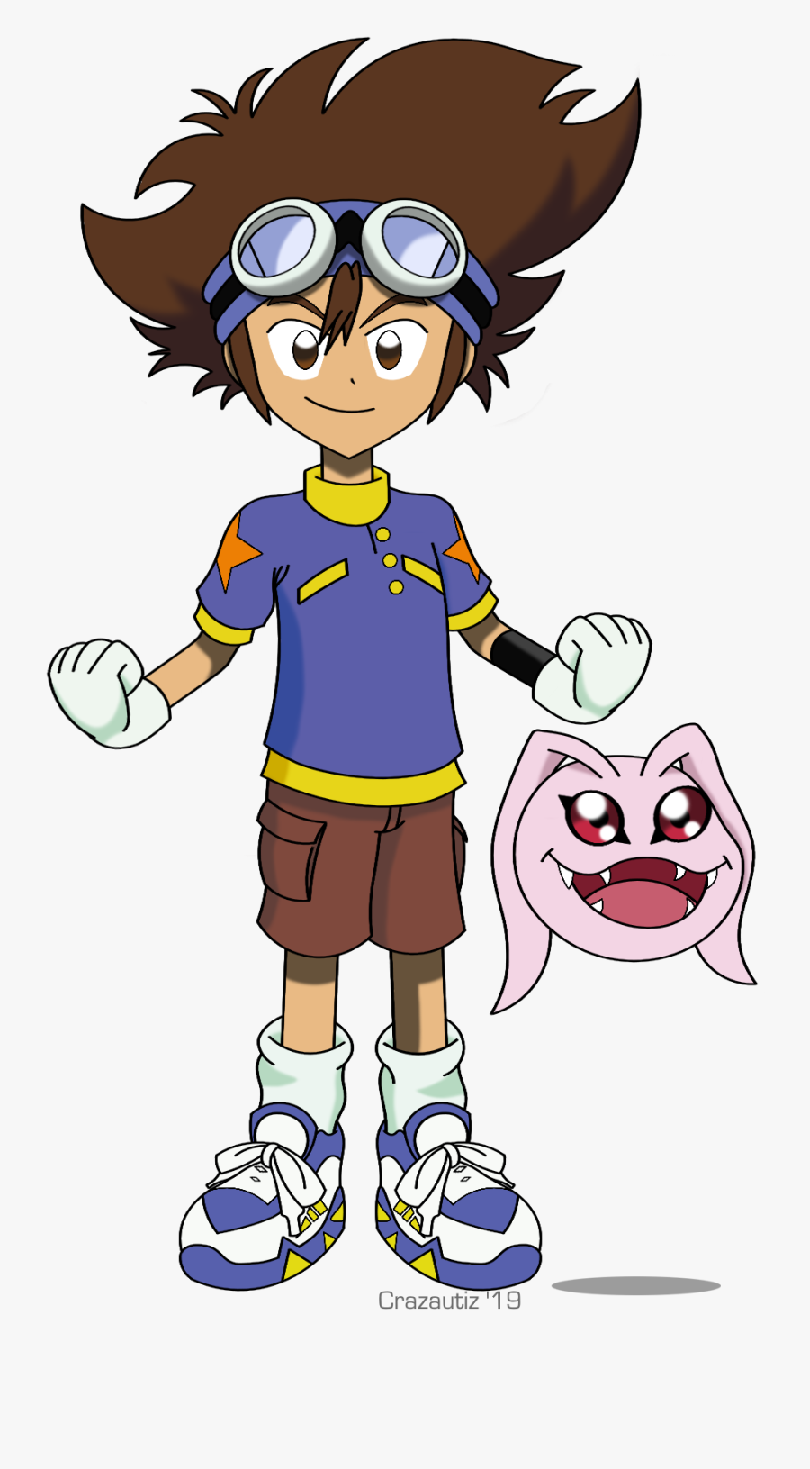 Tai And Koromon - Cartoon, Transparent Clipart