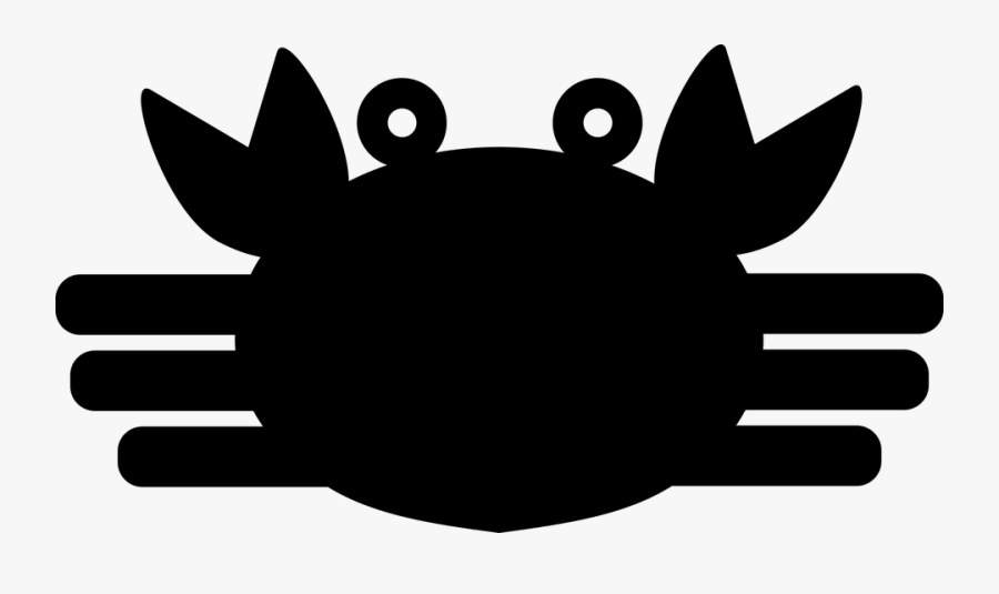 Crab, Black, Black And White, Vector, Silhouette, Icon, Transparent Clipart