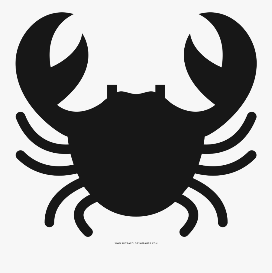 Crab Coloring Page - Cancer, Transparent Clipart