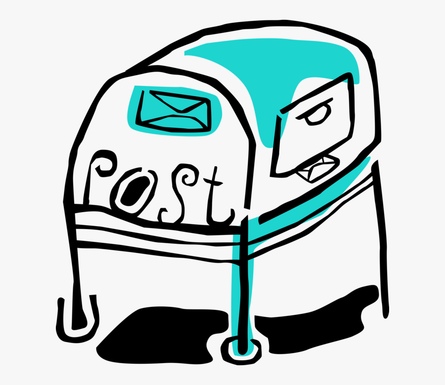 Vector Illustration Of Post Box Mailbox, Collection, Transparent Clipart