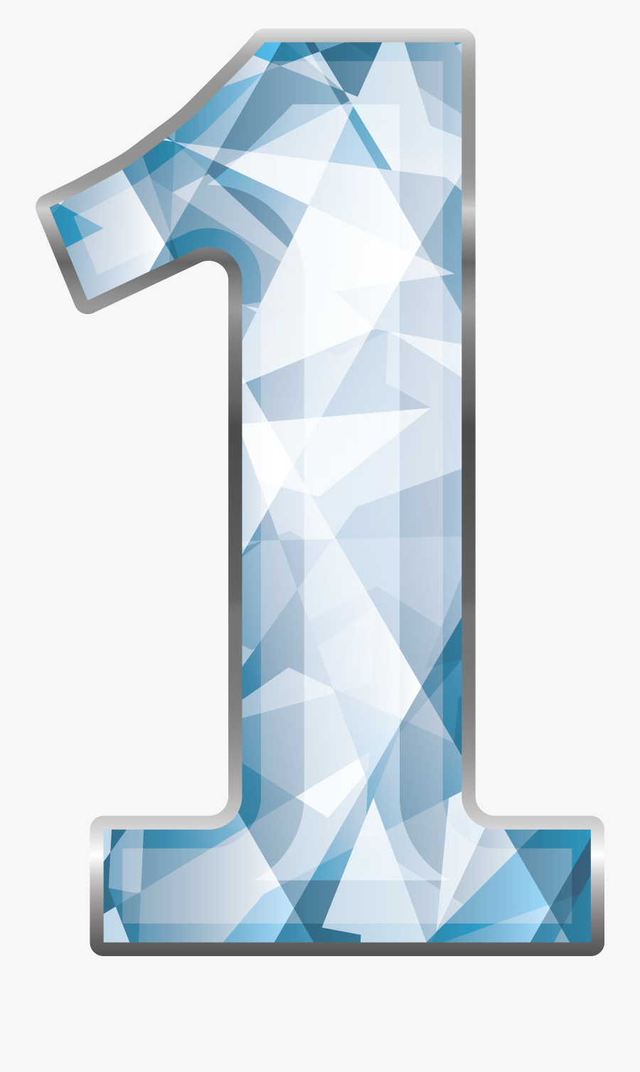 Crystal One Png Image - Crystal Numbers Png, Transparent Clipart