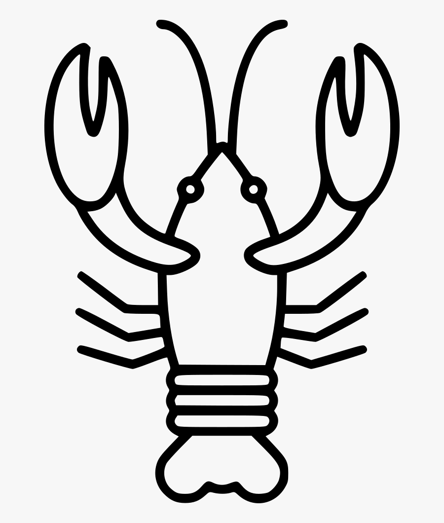 Lobster Black And White Icon, Transparent Clipart