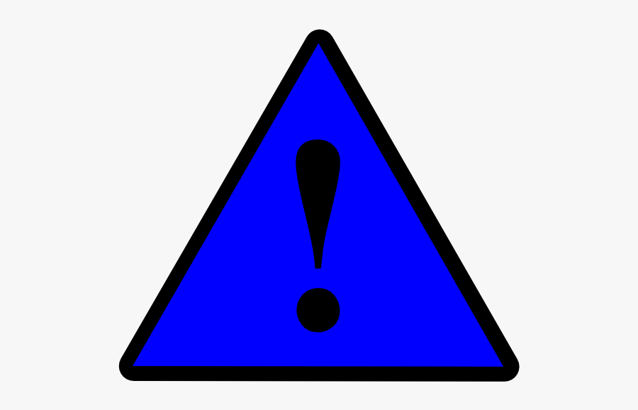 Black Blue Black Warning 1 Svg Clip Arts - Triangle, Transparent Clipart