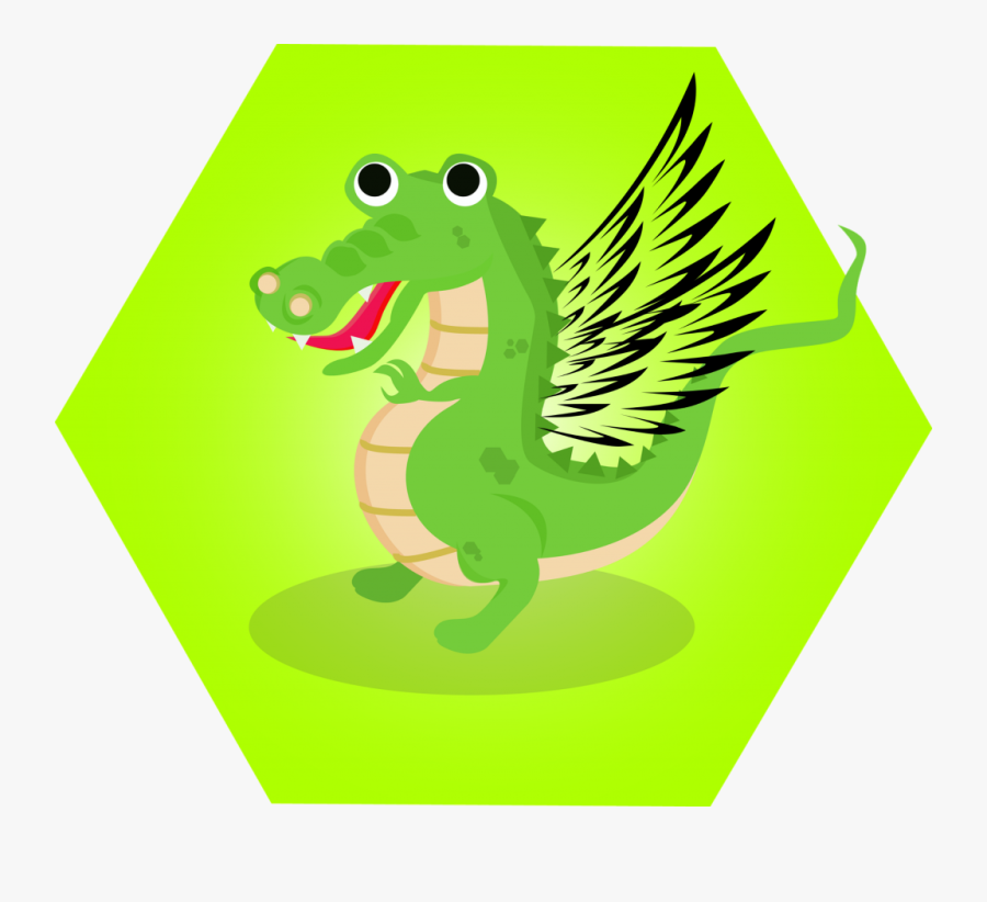 Crocodile With Wings, Transparent Clipart
