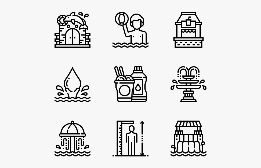 Water Park - Artificial Intelligence Icon Free, Transparent Clipart