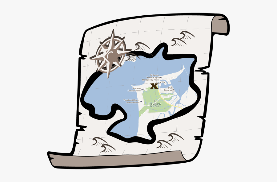 Treasure Map Vector, Transparent Clipart