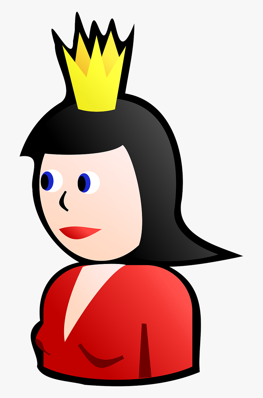 Queen Crown Tiara Free Picture - Simple Queen Of Hearts Card, Transparent Clipart