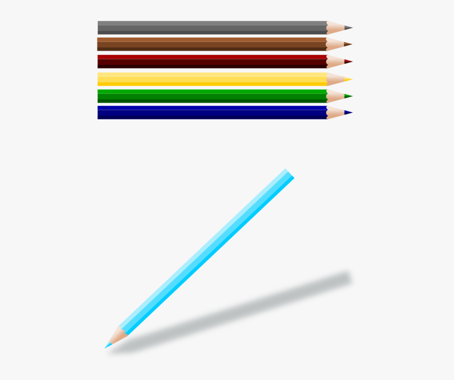 Pencil,pen,office Supplies - Colored Pencil, Transparent Clipart